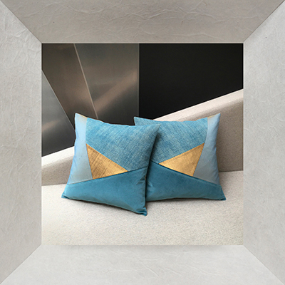 coussin design, décoratif, haut de gamme, bleu - coussins decoration